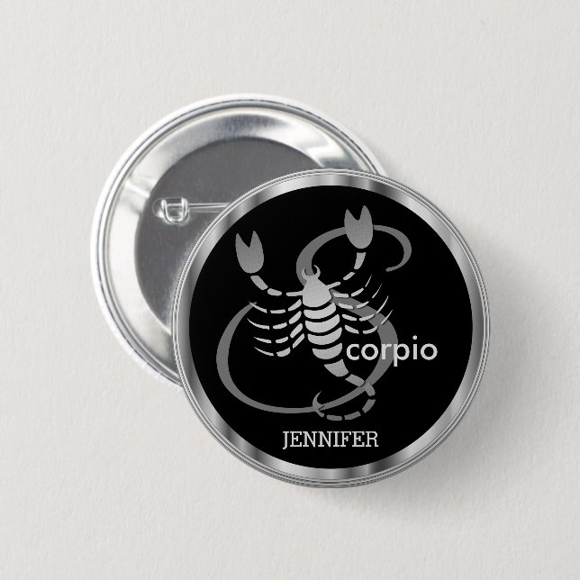 Scorpio ♏ - Zodiac-Zeichen Button (Vorne & Hinten)