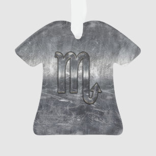 Scorpio Zodiac-Zeichen in gestörter Stahldekoratio Ornament