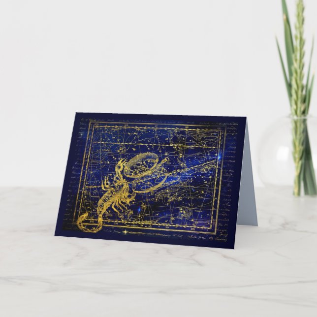 Scorpiokonstellationskarte Dankeskarte (Vorderseite)