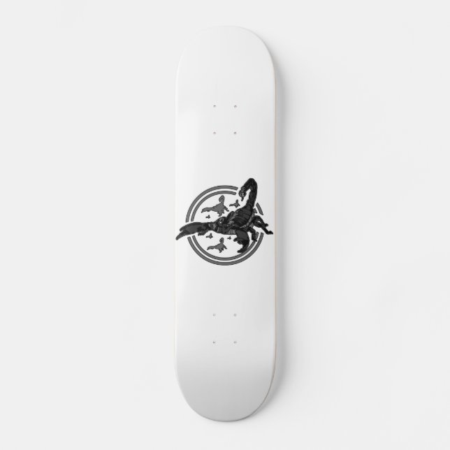 Scorpion GRAY Skateboard (Vorderseite)