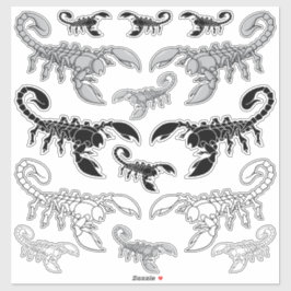 Scorpion Icon Sticker-Set Aufkleber
