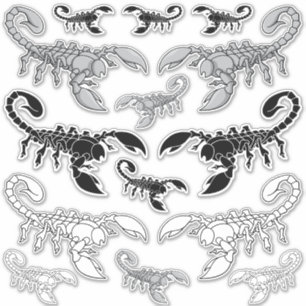 Scorpion Icon Sticker-Set Aufkleber