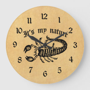 Scorpion It's My Nature Große Wanduhr