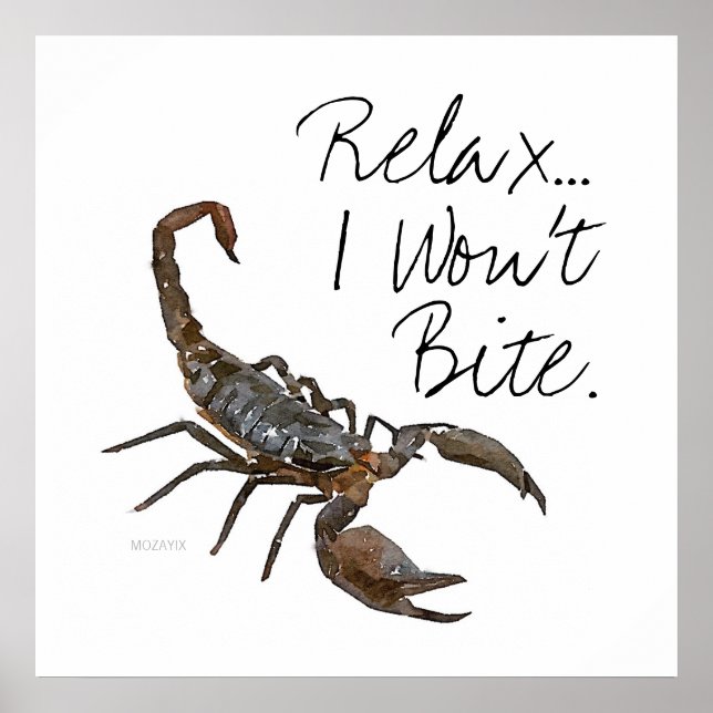 Scorpion "Relax... Poster "I Won t Bite" (Devant)