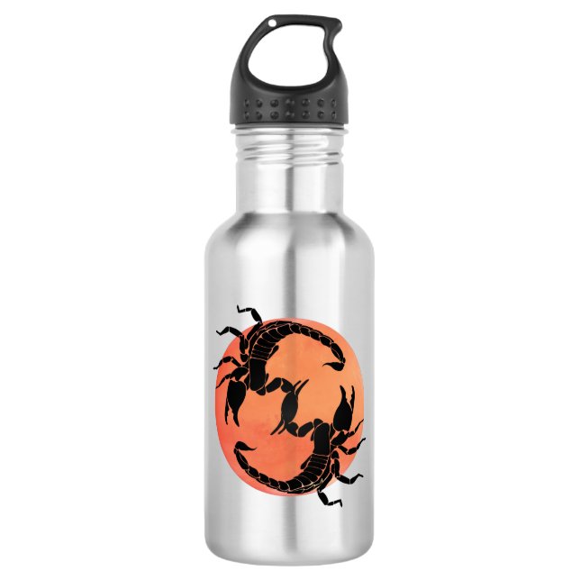 Scorpion Tribal Graphic Design Edelstahlflasche (Vorderseite)