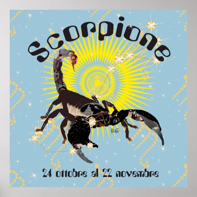Scorpione 24 ottobre al 22 novembre Poster (Vorne)
