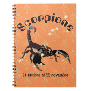 Scorpione 24 ottobre al 22 novembre Taccuino Notizblock