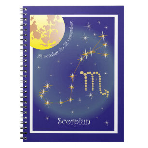 Scorpiun 24 Oktober fin 22 november Notizheft Notizblock