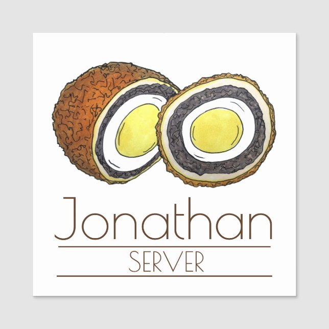 Scotch Egg UK British Food Yorkshire Namensschild (Vorderseite)