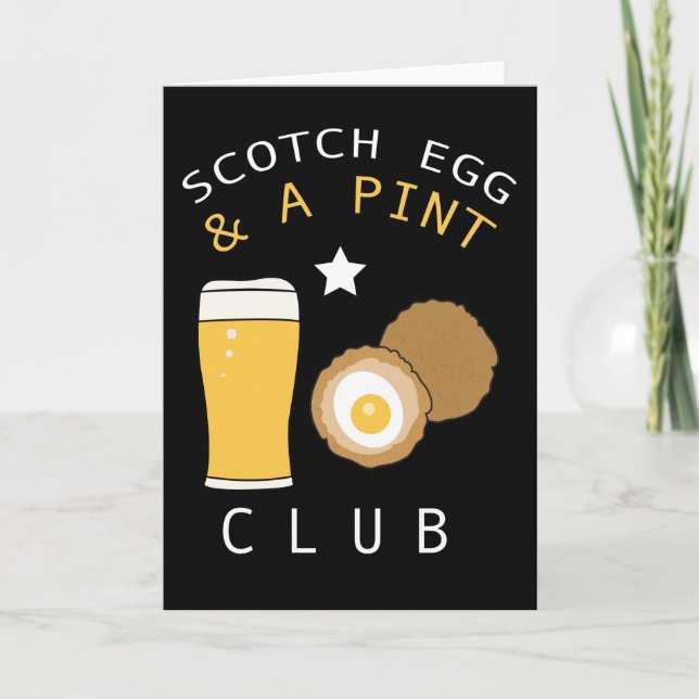 Scotch Egg und Pint Club Grußkarte Karte (Vorderseite)