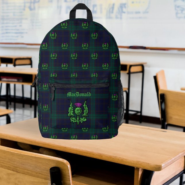 Scotch Thistle Custom Monogram Bedruckter Rucksack (Von Creator hochgeladen)