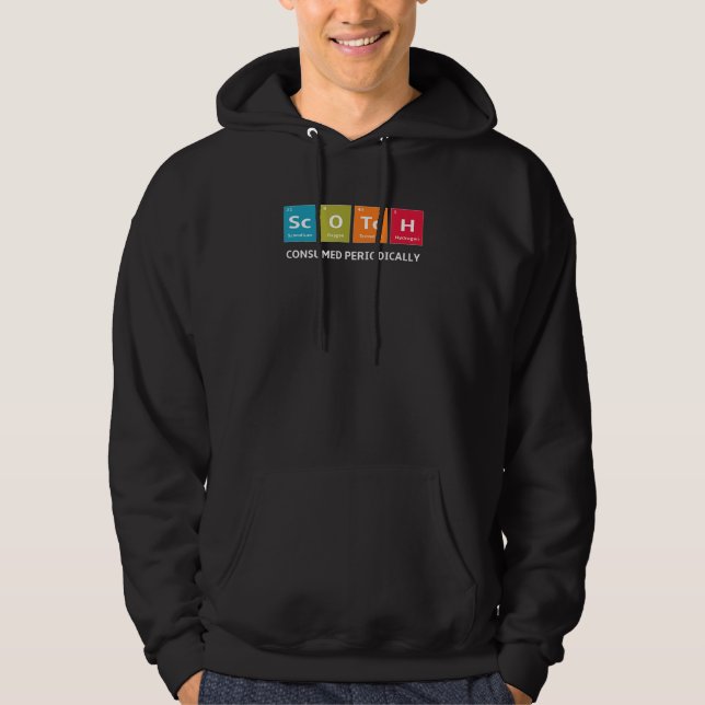 Scotch Whiskey Periodic Table Elements Hoodie (Vorderseite)