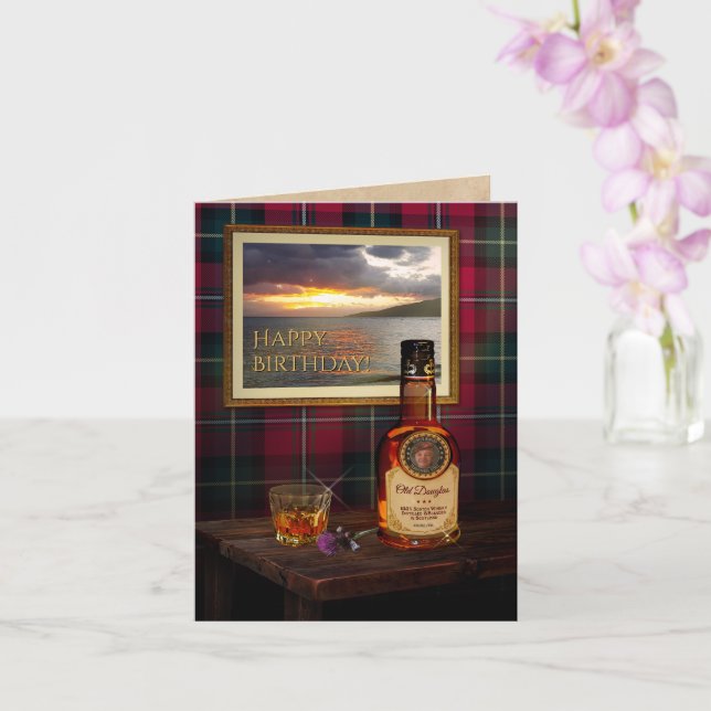 Scotch Whisky Card ohne Text und Foto Karte (Orchidee)