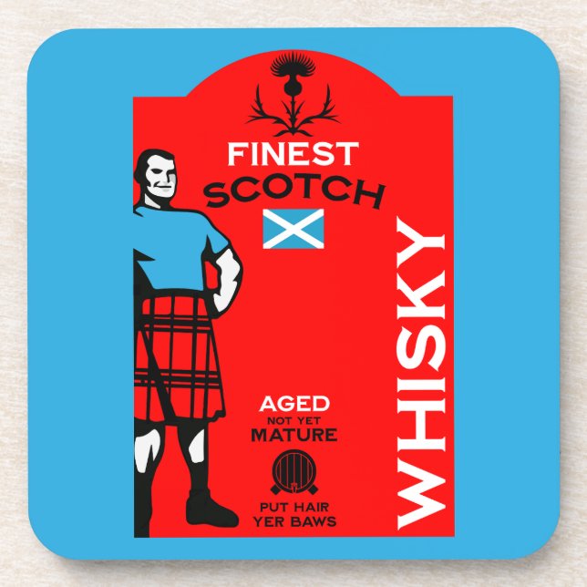 Scotch Whisky Drinker Getränkeuntersetzer (Vorderseite)