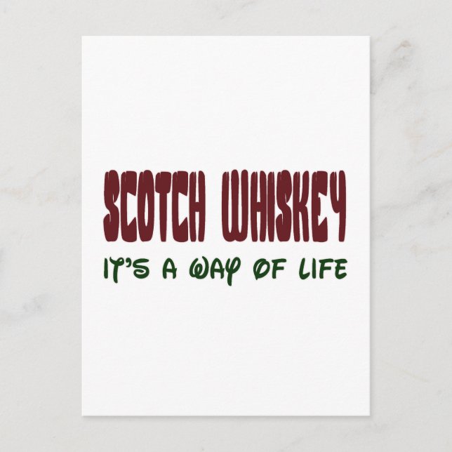 Scotch Whisky Es ist eine Lebensweise Postkarte (Vorderseite)
