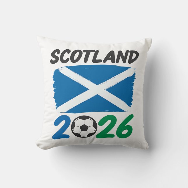 Scotland 2026 Soccer Fan Design / Saltire and Foot Kissen (Vorderseite)