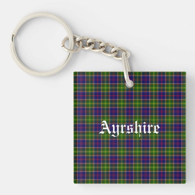 Scotland Ayrshire District Tartan Schlüsselanhänger (Vorderseite)