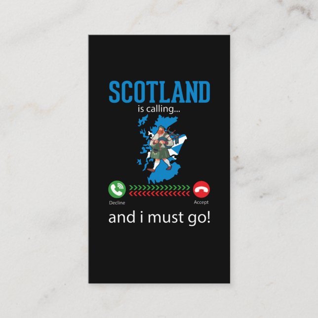 Scotland Bagpipe Music Lover Funny Bagpiper Visitenkarte (Vorderseite)
