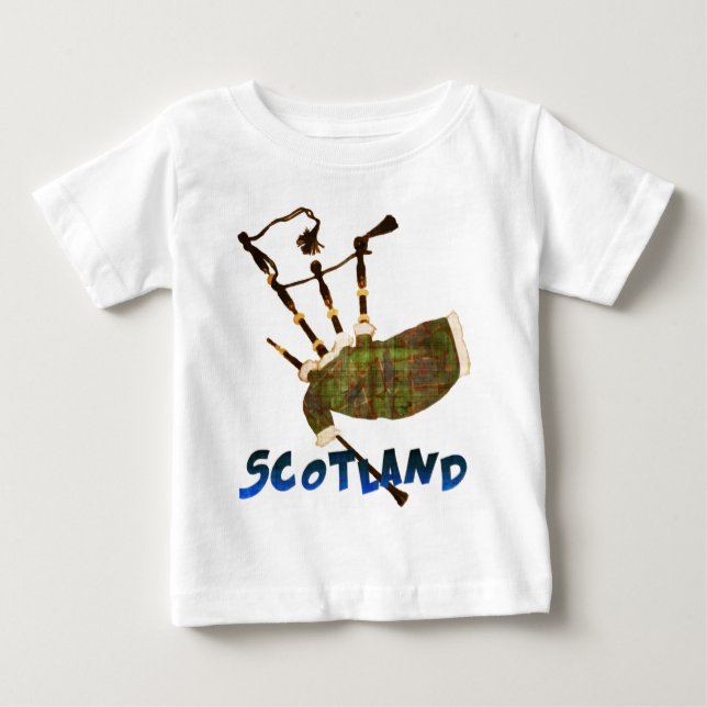 Scotland Bagpipes Baby T-shirt (Vorderseite)
