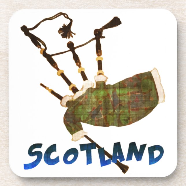 Scotland Bagpipes Getränkeuntersetzer (Vorderseite)