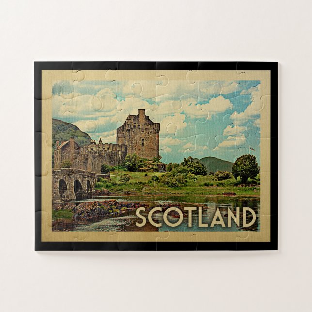 Scotland Castle Vintage Travel (Horizontal)