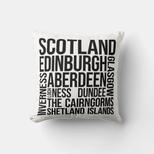 Scotland Cities Word Art - Edinburgh Travel Kissen