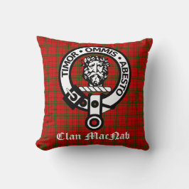 Scotland Clan MacNab Wappen Abzeichen und Tartan Kissen