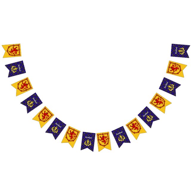 Scotland Coat of Arms Shield & Tartan Wimpelkette (Alle)