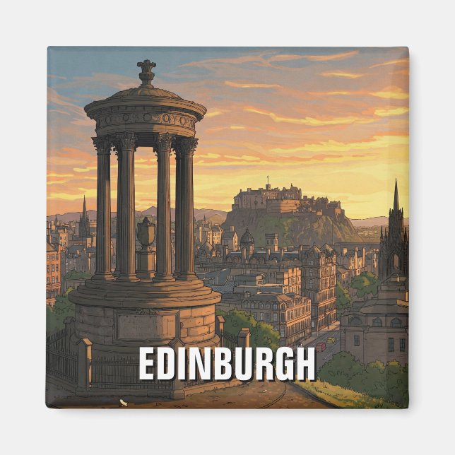 Scotland Edinburgh Dugald Stewart Monument Magnet (Vorne)
