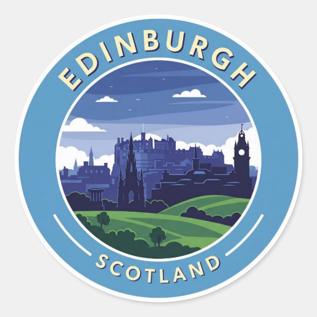 Scotland Edinburgh Dugald Stewart Monument Runder Aufkleber (Vorderseite)