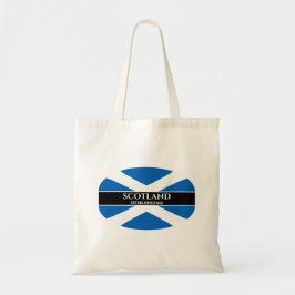 Scotland Established 843 Blue Salreifen White Text Tragetasche