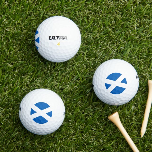 SCOTLAND FLAG BLAUE WHUE CROSS GOLFBALL (Insitu Gras)