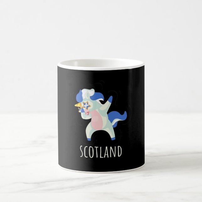 Scotland Flag Dabbing Unicorn Kaffeetasse (Mittel)