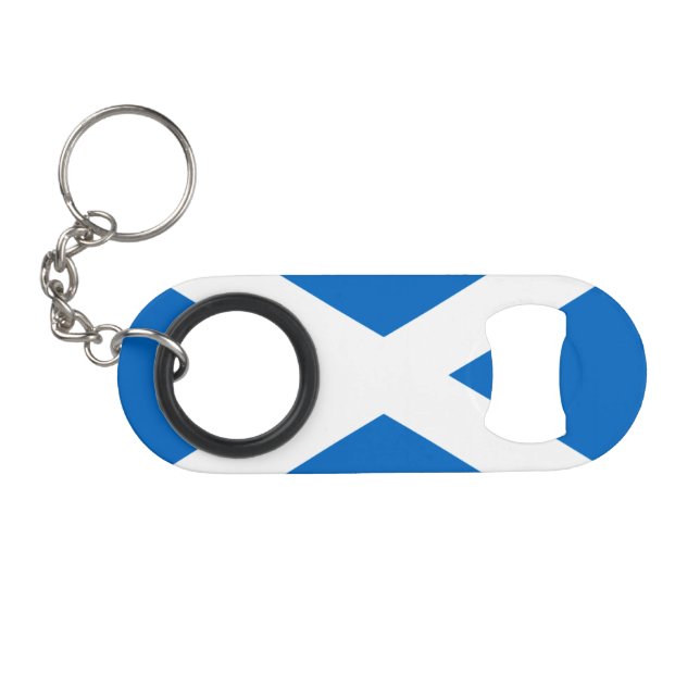Scotland Flag Design Mini Flaschenöffner (Vorderseite (Horizontal))