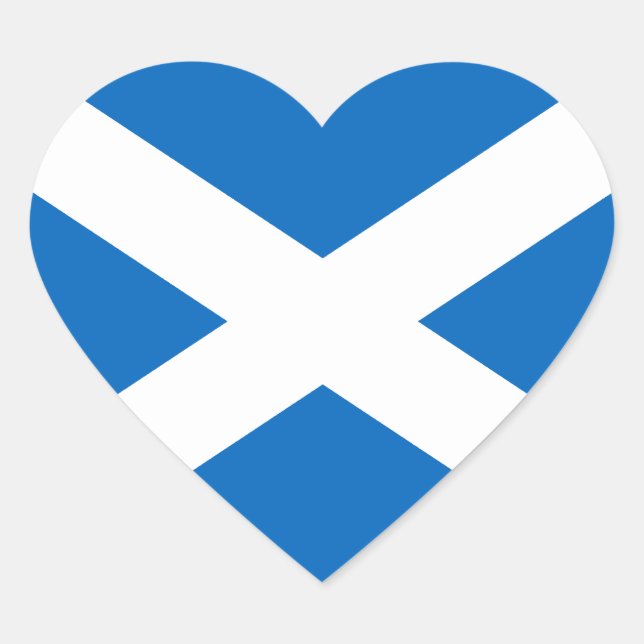 Scotland Flag Heftsticker Herz-Aufkleber (Vorderseite)