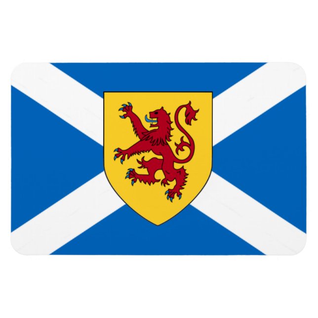 Scotland Flag Magnet - Cross & Lion (Horizontal)