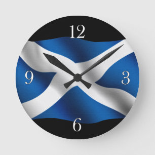 SCOTLAND Flag Proud Schotten Patriotische Wall-Uhr Runde Wanduhr