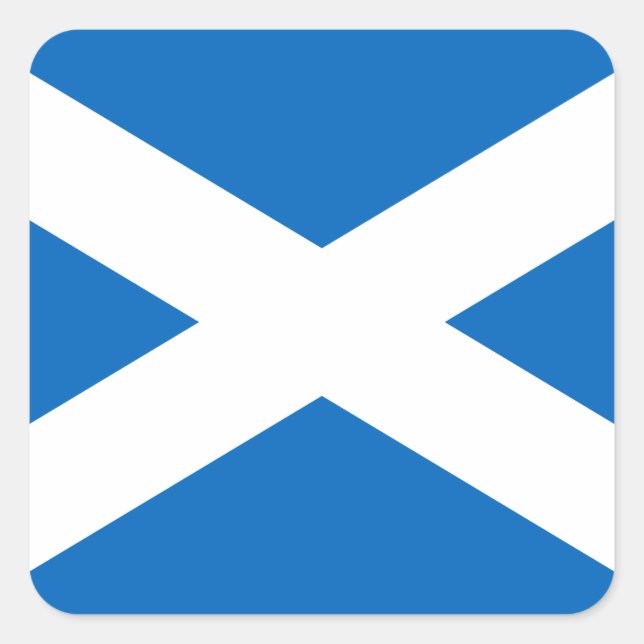 Scotland Flag Salreifen Quadratischer Aufkleber (Vorderseite)