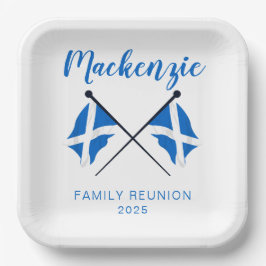 Scotland Flags Family Wiedersehen Pappteller