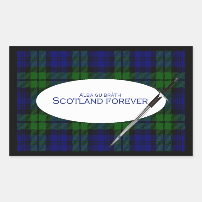 Scotland Forever Alba gu bràth Rechteckiger Aufkleber (Vorderseite)