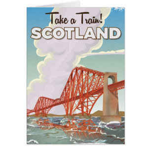 Scotland Fourth Bridge Travel Poster.