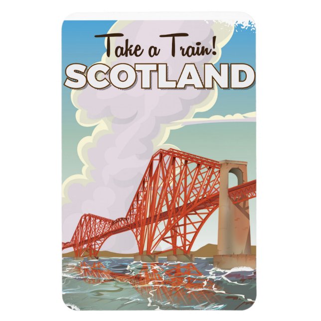 Scotland Fourth Bridge Travel Poster. Magnet (Vertikal)