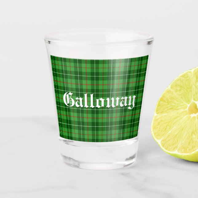 Scotland Galloway District Tartan Schnapsglas (Vorderseite)