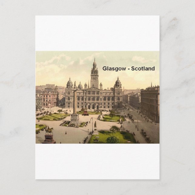 Scotland Glasgow George Square (St.K.) Postkarte (Vorderseite)