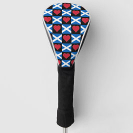 Scotland Golf Lover Herzmuster Scottish Flag Golf Headcover