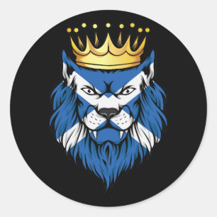Scotland Lion King Flag Runder Aufkleber
