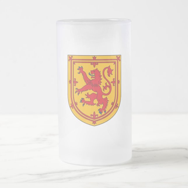 Scotland Lion Rampant Shield Mattglas Bierglas (Mittel)