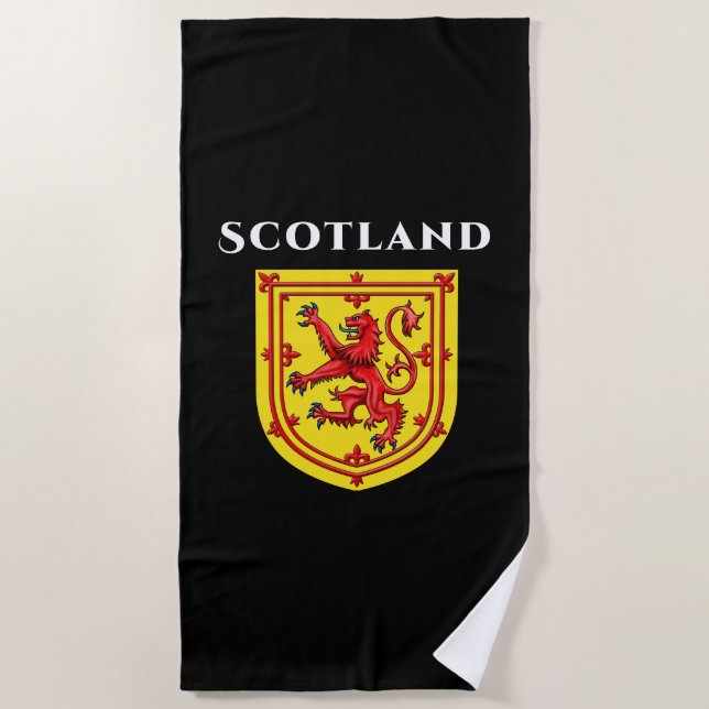 Scotland Lion Rampe Strandtuch (Vorderseite)