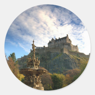 SCOTLAND: Majestic Scotland Aufkleber. Runder Aufkleber