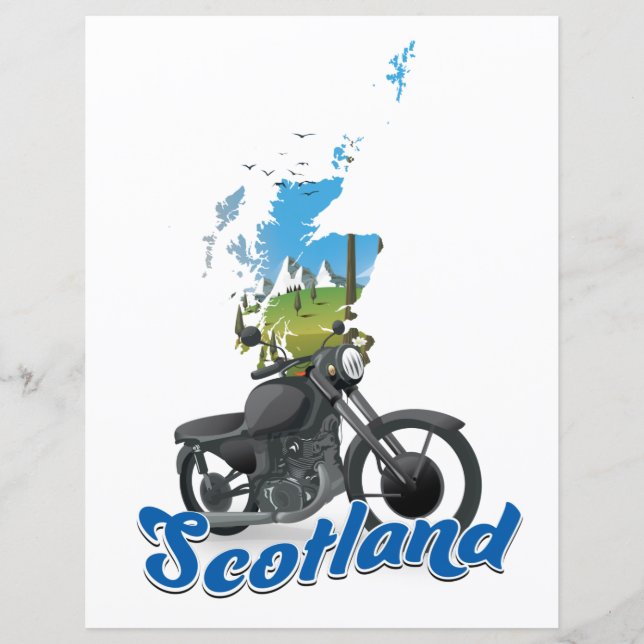 Scotland Motorrad-Karte Reiseanbieter (Vorderseite)
